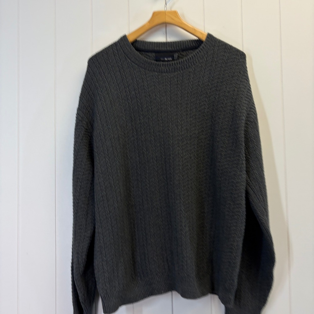Bill Blass Preppy Chunky Sweater Mens Size XXL Grandpacore Dark Academia Comfy